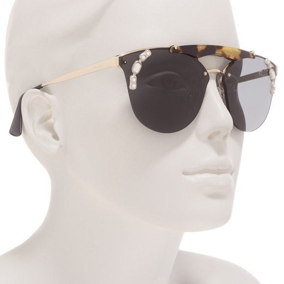 SOLD ! PRADA ORNATE JEWEL CAT EYE SUNGLASSES - Picture 5 of 8